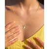 Molenia Heart Toggle Clasp Necklace in Sterling Silver, 14K Gold Heart Pendant Necklace, Blue CZ Necklace, T Bar Necklace, Birthday Gift for Her - 2 of 4