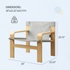 Kumasinova Modern Accent Chair, Solid Wood Armchair with Removable Washable Cover, Wide Armrest Mid-Century Lounge Chair, Roomy Sofa Chair - 4 of 4