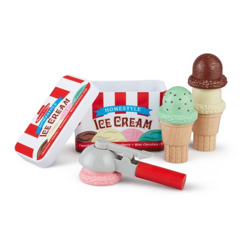 Melissa & Doug Wooden Cool Scoops Ice Creamery Play Food Toy -  FSC-Certified Materials