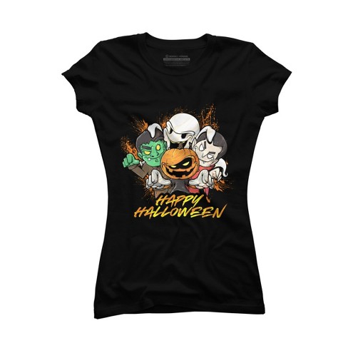 Halloween Face T-shirt Design, Happy Halloween T-shirt Design