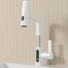 Pull-Out Lift LED Temperature Digital Display Bathroom Basin Faucet - 3 of 4