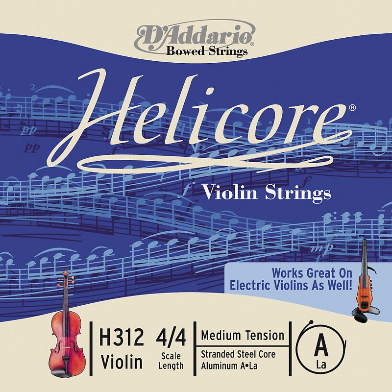 D'Addario Helicore Violin  Single A String, 1 of 3
