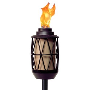 TIKI 64.25" BiteFighter Metal Outdoor Torch Displayer Bronze: Mosquito Repellent, No Assembly Required - 1 of 4