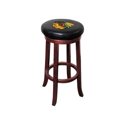 NHL Chicago Blackhawks Wooden Bar Stool