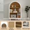 Kumasinova 3/4-Tier Arched Wooden Bookshelf,46"/43"/34" Open Display Bookcase,Modern Book Shelves for Bedroom,Entryway,Library - 3 of 4