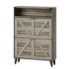 Shoe Cabinet with 2 Flip Drawers, Freestanding Shoe Storage Cabinet with Open Shelves, Hidden Narrow Shoe Rack for Entryway Hallway - 3 of 4