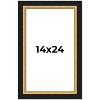 PosterPalooza | Embellished Brown Picture Frame - UV Acrylic, Foam Board Backing, Hanging Hardware - 2 of 4