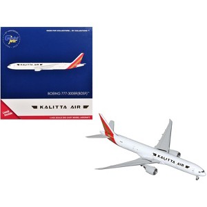 Boeing 777-300ER Commercial Aircraft "Kalitta Air" (N779CK) White with Red Tail 1/400 Diecast Model Airplane by GeminiJets - 1 of 3