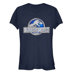 Juniors Womens Jurassic World T. Rex Logo T-Shirt - 1 of 3