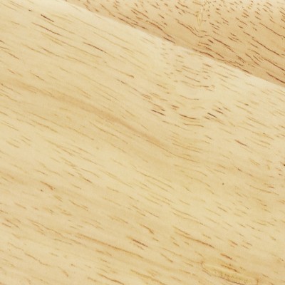 Natural Rubberwood Mid-Century Modern Rectangular Dining Table