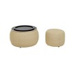 NicBex Modern Round Storage Ottoman Set of 2 Small Footstools with Panel Top for Bedroom and Living Room - 3 of 4