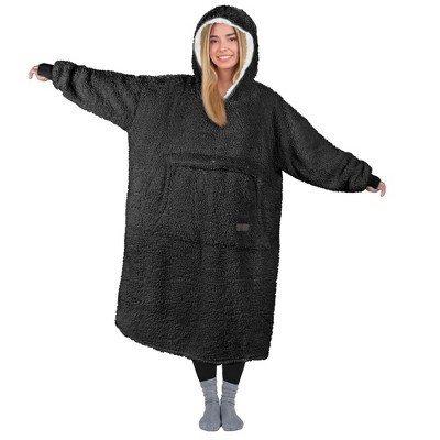 Catalonia Ultra Soft Warm Fleece Blanket Hoodie Sweatshirt for Woman Man, Full Body Fuzzy Cozy Lounging Pullover Adult Wearable Blanket, Cozy Gift