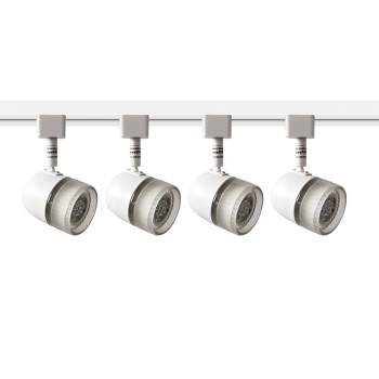 6-light Matte White Adjustable Height Track Lighting With Pivoting