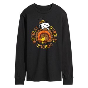 Men's - Peanuts - Gobble Gobble Long Sleeve Graphic T-Shirt - 1 of 4