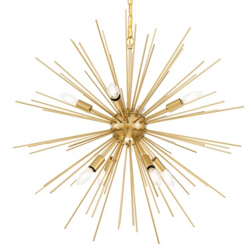 Elegant Lighting Timber 8 Light Brass Pendant : Target