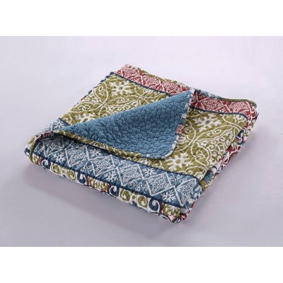 Harmony Geometric 50"x60" Cotton Reversible Throw Blanket