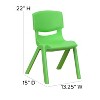 Emma and Oliver 2 Pack Plastic Stackable School Chair with 12"H Seat, Preschool Seating - image 4 of 4