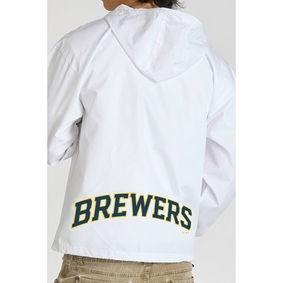MLB Milwaukee Brewers Men's Champion White Packable Jacket - L — фото 2