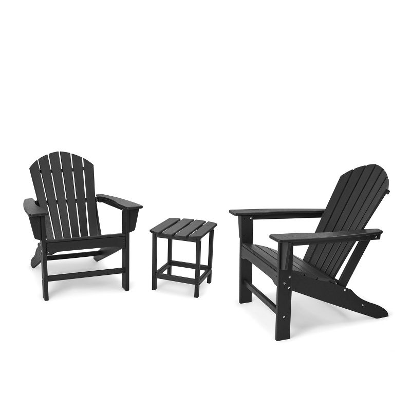 3pk Seating Set with Plastic Resin Adirondack Chairs & Side Table - EDYO LIVING
, 1 of 12
