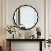 TUYOHW Wave Wall Mirror,HD Anti-Fog Bathroom Mirror with Wood Frame,Decorative Mirror for Living Room,Bedroom,Entrance - 2 of 4