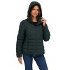 Women's Winter Short Stretch Packable Puffer Coat - S.E.B. By SEBBY - 4 of 4