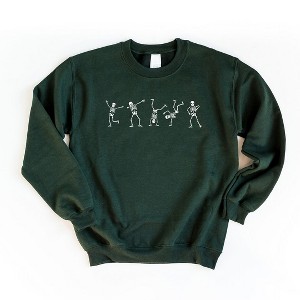 Simply Sage Market Women's Graphic Sweatshirt Dancing Skeleton - 1 of 2