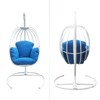 DSVIMOY Hanging Egg Chair with Stand, Hammock Swing Chair with Hanging Kit, Blue, 73.6"*47.2"*43.3" - 2 of 4