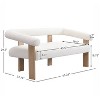 Christopher Knight Home Thomas 53 " Modern Rubberwood Boucle Upholstered Loveseat Beige - 3 of 4