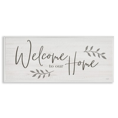 Stupell Industries Welcome To Our Home Country Sign, 24" x 10"