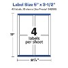 Avery Glossy White Rectangle Labels with Sure Feed, 5" x 3.5" - 4 of 4