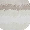 Ivory Beige And Taupe Striped Washable Indoor Outdoor Area Rug - 4 of 4