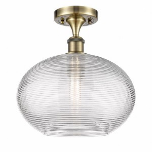 Ithaca - 1 Light Semi-Flush Mount In Industrial Style-12 Inches Tall and 12 Inches Wide - 1 of 1