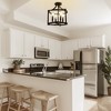 DORESshop 4-Light Matte Black Drum Pendant Light with Metal Shades E12 for Dining Room and Kitchen Lighting (Bulbs No Included) - 4 of 4
