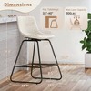 Arceso Swivel Bar stools Set, 25in Faux Leather Counter Height Bar stools, Mid Century Modern Bar Stools with Metal Legs & Footrest, for Kitchen - 4 of 4