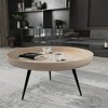 Urban Chic Coffee Table 30 Inch Round Tray Top, Handcrafted Washed White Mango Wood - UPT-317655 - 2 of 4