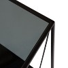 Kate and Laurel Knight Square Metal Tea Table, 12x12x24, Black - 4 of 4