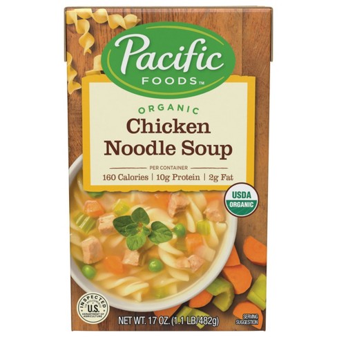 Pacific Foods Organic Chicken Noodle Soup With Bone Broth - 17oz : Target