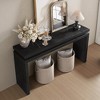 Mshliw Farmhouse Console Table with Double Board Suspension Design, 60" Wooden Entryway and Sofa Table with Storage, for Living Room or Bedroom - 3 of 4