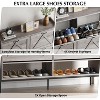 Modern Slim Shoe Organizer Cabinet with 4 Drawers - Space-Saving Open Storage and Narrow Hidden Rack - Metal Legs - 4 of 4