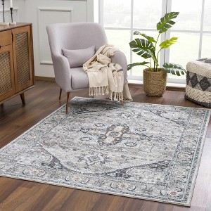 Hauteloom Liverpool Gray & Blue Area Rug - 1 of 4