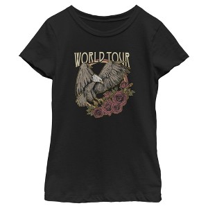 Girl's Lost Gods World Tour Eagle and Roses T-Shirt - 1 of 4