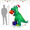 Tangkula 6 FT Inflatable Dinosaur Christmas Decoration w/LED Lights for Indoor Outdoor Decor - 2 of 4
