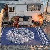 Reversible Outdoor Rug - Stain-Resistant, Easy-Clean Camping Mat for Porch, Deck, Beach & Garden - 3 of 4