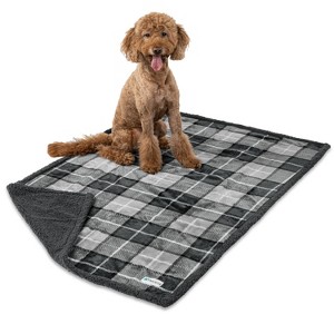 PetAmi Waterproof Dog Blanket for Bed Couch Sofa Cover, Reversible Faux Shearling Fleece Pet Throw - 1 of 4