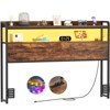 Aheaplus Storage Headboard, Head Board with Charge Station and LED Light - 2 of 4