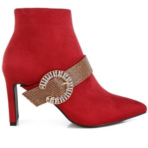 Asagao Diamante & Rhinestones Strap Women Boots - 1 of 4