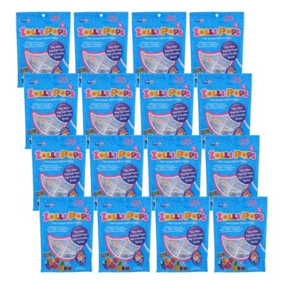 Zolli Pops Assorted Fruit Flavor Clean Teeth Pops - Case of 16/5.2 oz