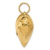 Black Bow Jewelry 14k Yellow Gold Hollow Hammered Puffed Heart Pendant, 25mm - 2 of 4