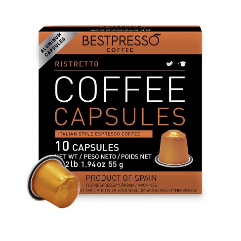 Bestpresso Coffee for Nespresso Original Machine 120 pods Genuine Espresso Ristretto Blend High Intensity Pods Compatible with Nespresso Original