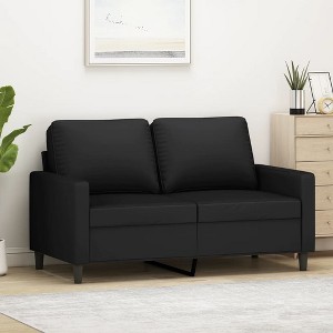 vidaXL 2-Seater Sofa Black 47.2 in. Velvet - 1 of 4